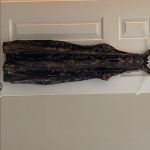 Black and nude party dress
